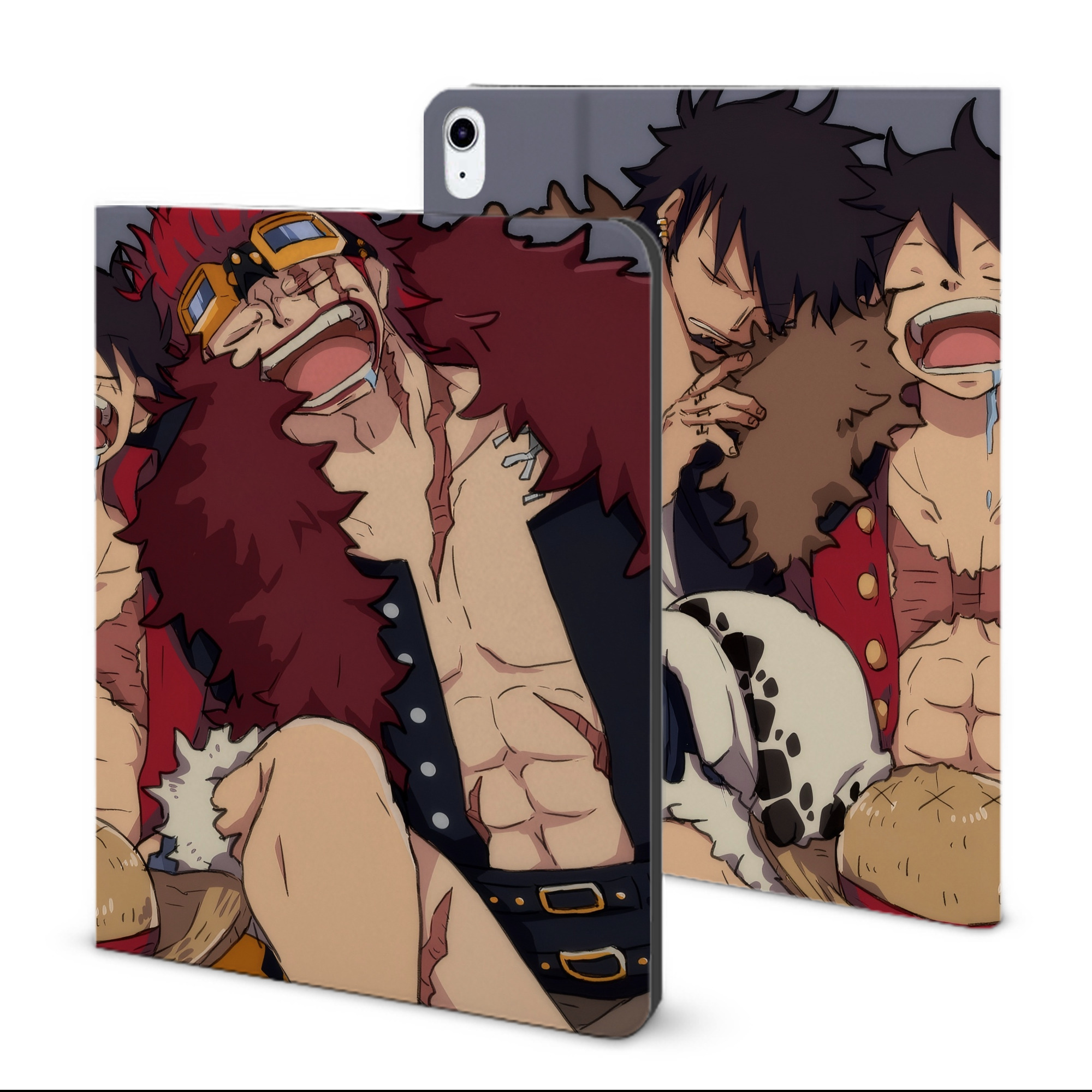 （画像用） ワンピース ONE PIECE IPad ケース ブック型 PUレザー TPU 耐衝撃 軽量 薄型 ペン収納なし 全面保護 IPad 各モデル対応